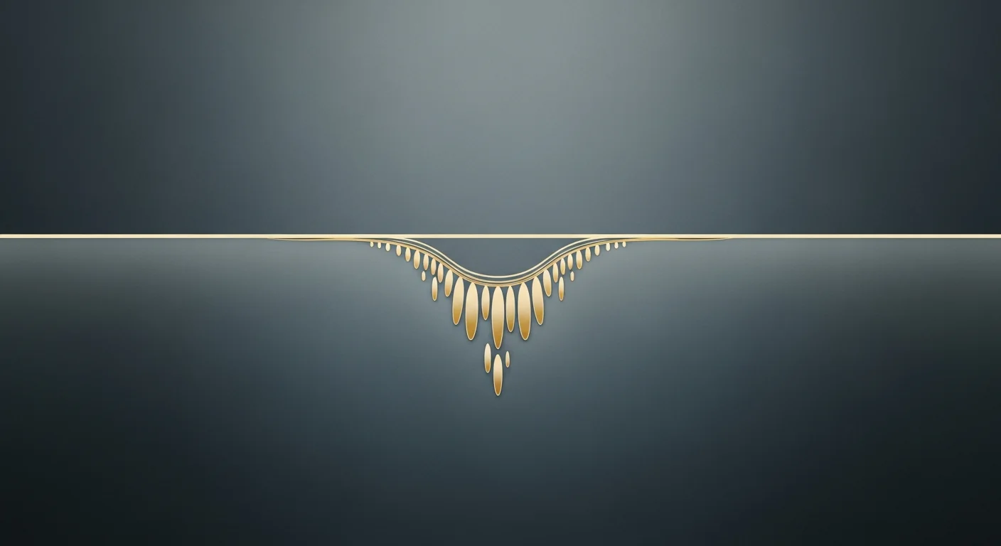 ภาพสคีมาติกของรูปวงรีสีทองที่แขวนลอยอยู่ใต้เส้นพื้นผิวแนวนอนที่ยังคงสภาพเดิม แสดง LIOB microcavitation ในชั้นผิวหนังแท้