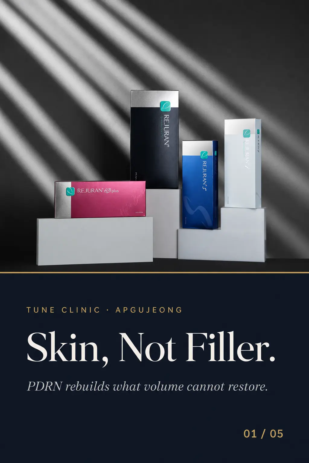 Skin, Not Filler. — PDRN rebuilds what volume cannot restore.
