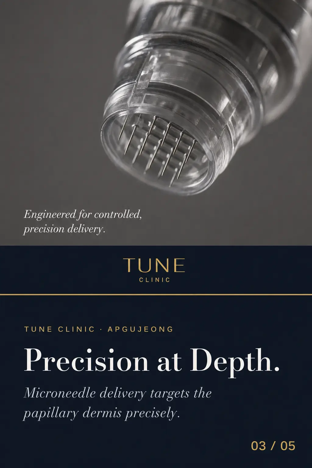 Precision at Depth. — Microneedle delivery targets the papillary dermis precisely.