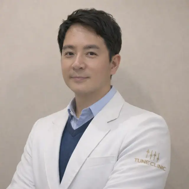 Safety-focused assessment physician portrait at Tune Clinic