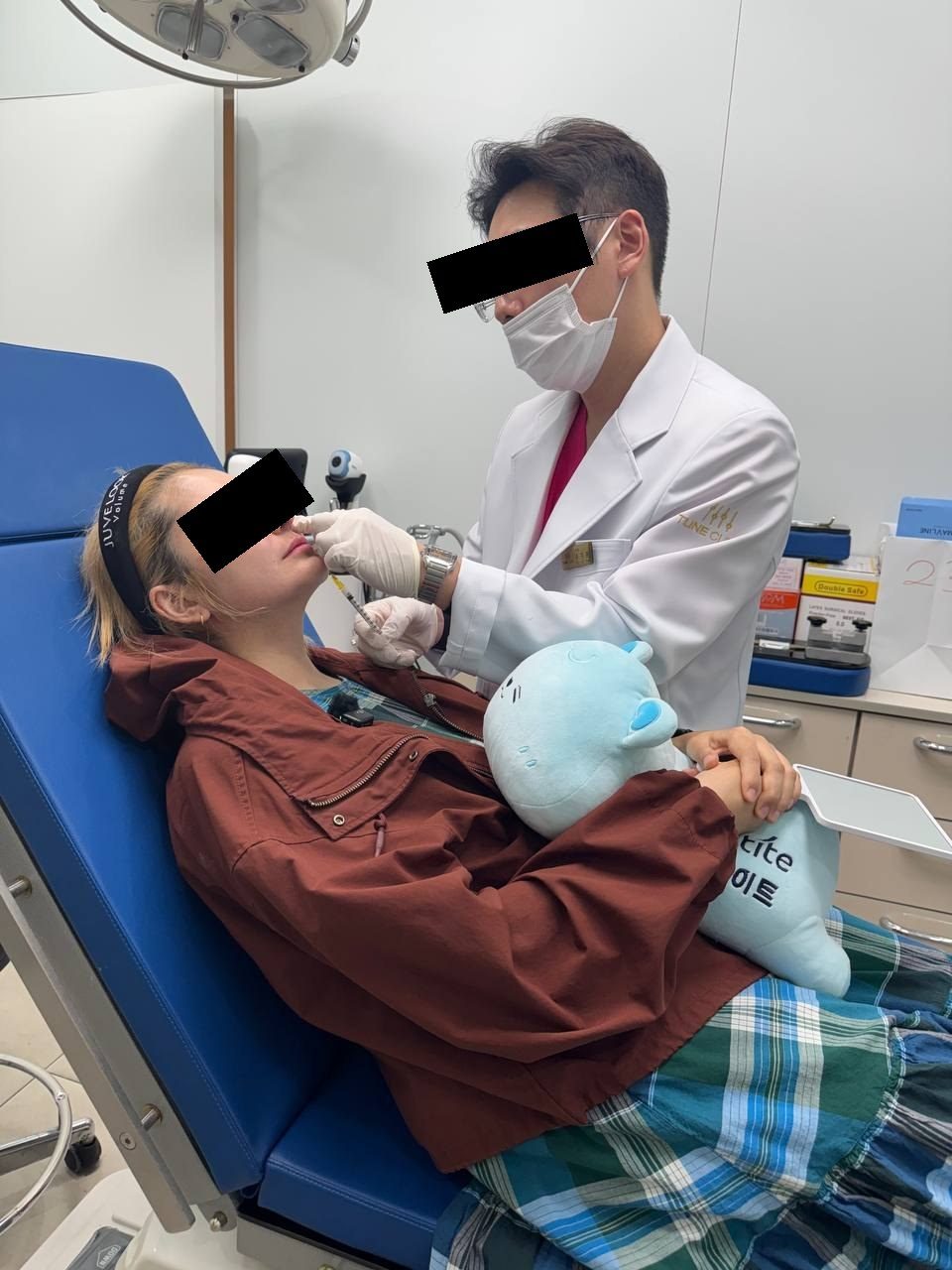 Botox session at Tune Clinic, Apgujeong.